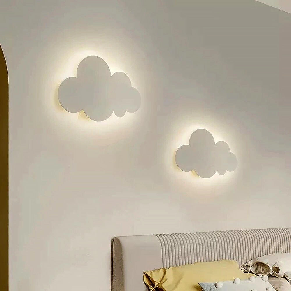 APPLIQUE LAMPADA DA PARETE PER INTERNI LUCE MURO A LED FORMA NUVOLA BIANCA 9W