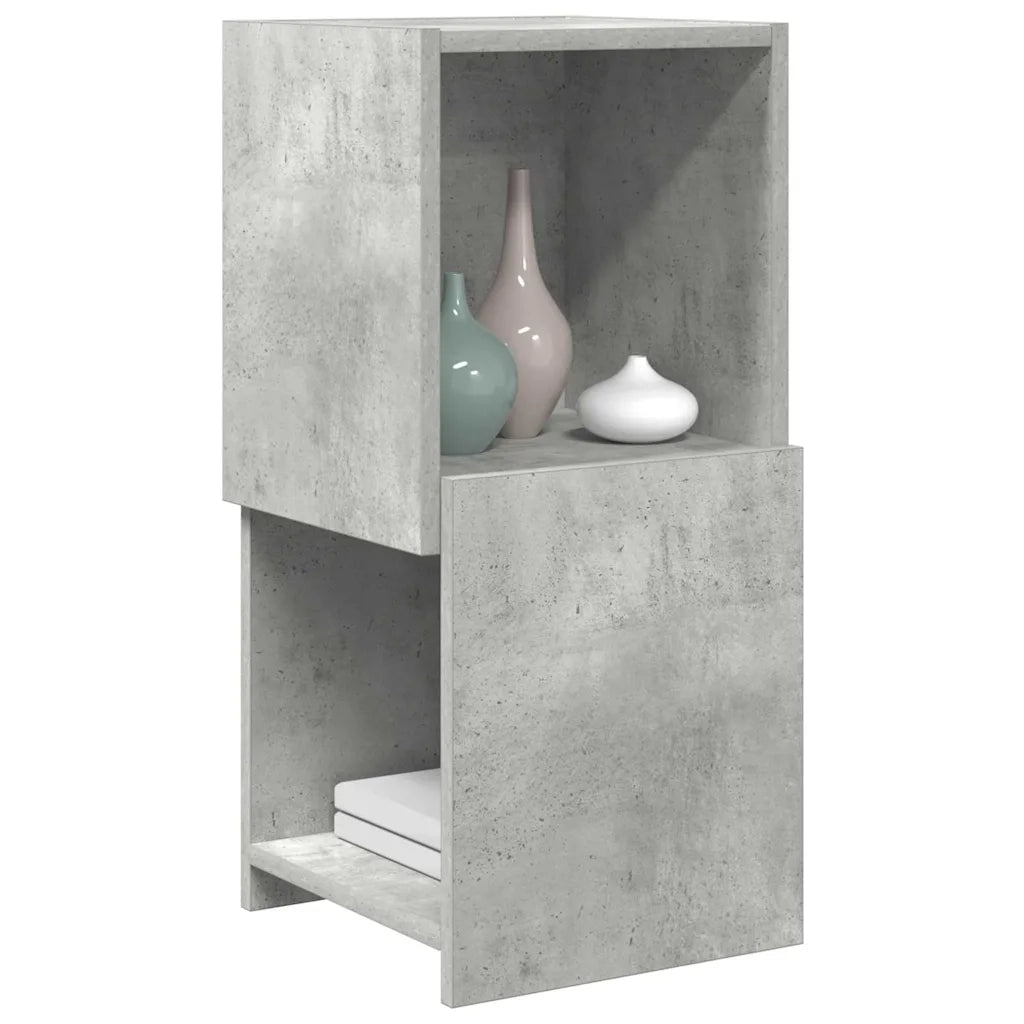 Mobile angolare Grigio cemento 30,5x30x65cm Legno multistrato