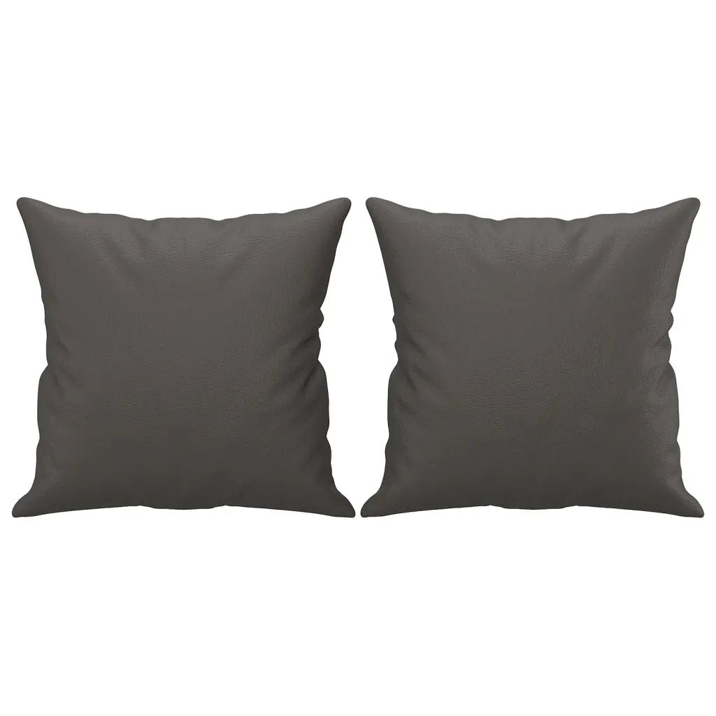 Cuscini Decorativi 2 pz Grigio 40x40 cm in Similpelle CFW7898850