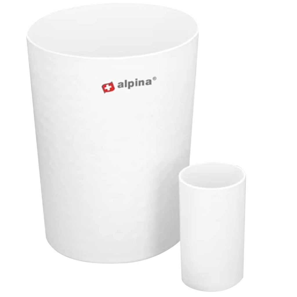 Kit di Pulizia 6 pezzi per Bagno Pratico Completo Bianco Alpina