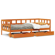 Divano letto | Sof¨¤ letto | Letto singolo con Cassetti senza Materasso 90x200 cm Legno