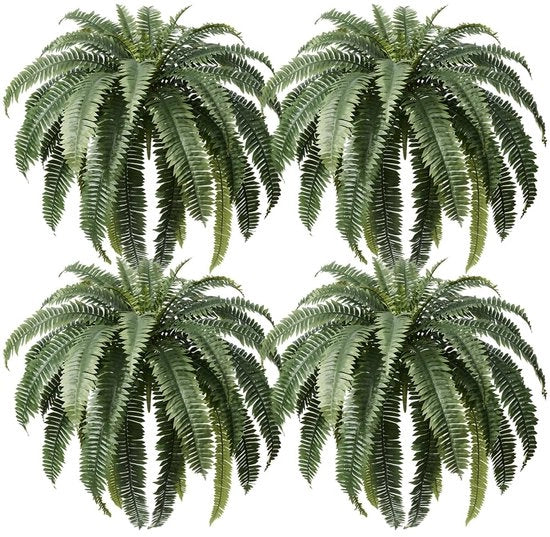 Pianta Finta 122cm Grande Pianta Finta - 4 pezzi di Pianta in Plastica con 39 Steli Flessibili, Resistente ai Raggi UV - Imitazione di Pianta per Decorazione di Tavola, Vaso di Giardino, Decorazione di Matrimonio, VN141