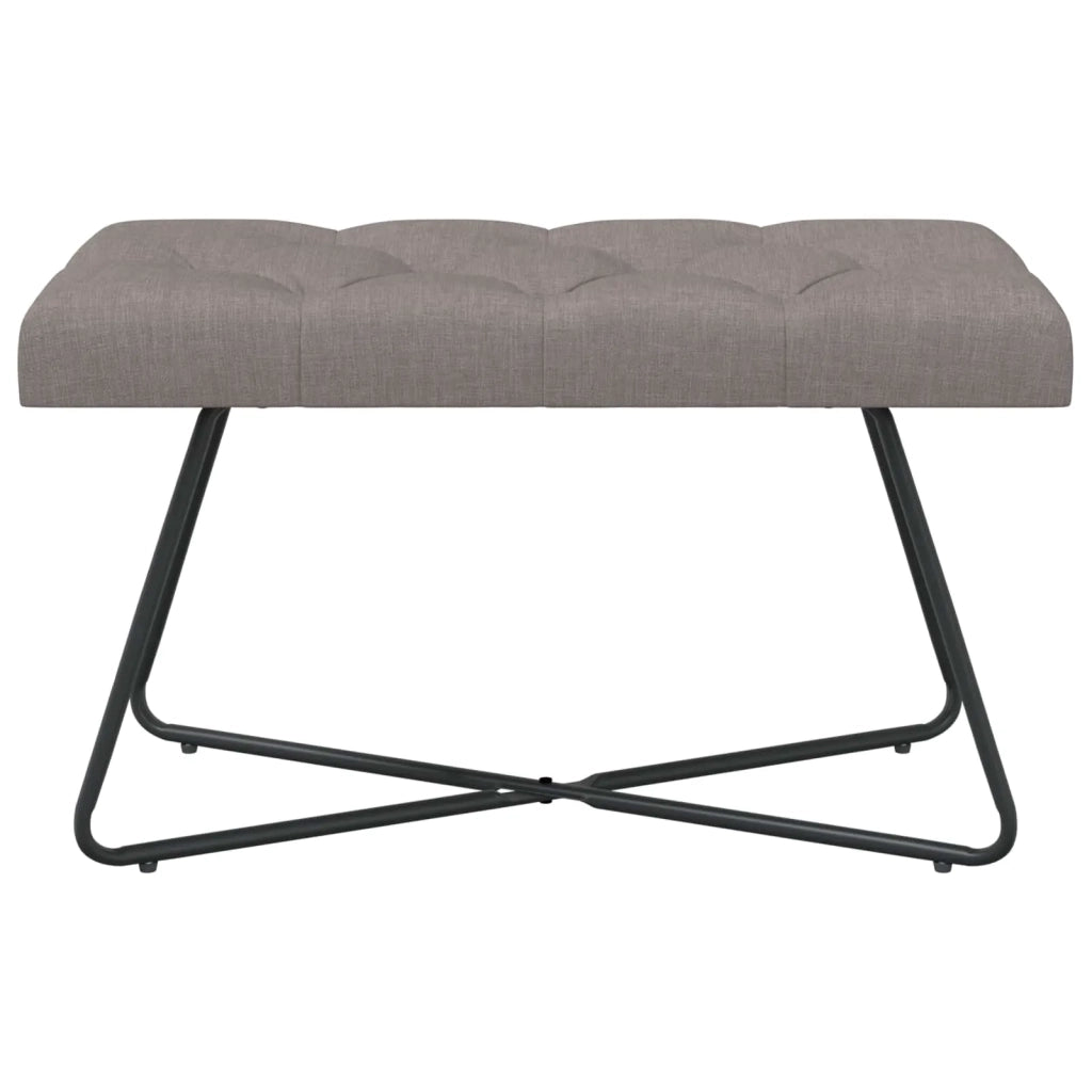 Panchina con bottoni imbottiti Tortora 80 x 40 x 46 cm Tessuto 42038363