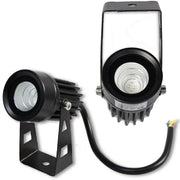 Trade Shop - Faretto Led 3,5 W Nero Es38 Staffa Orientabile Esterno Varie Tonalita' Luce Ip65 -