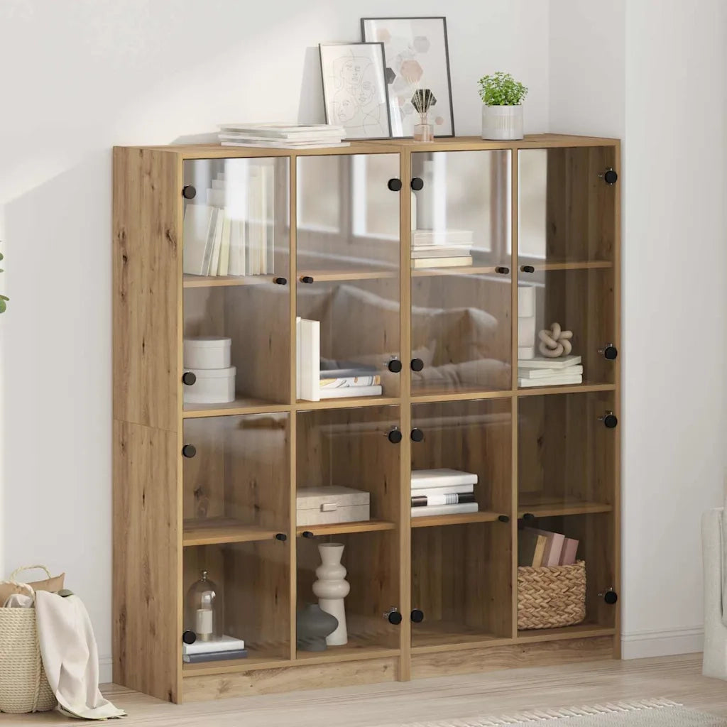 Credenza 2 pcs Rovere artigianale 68 x 37 x 142 cm