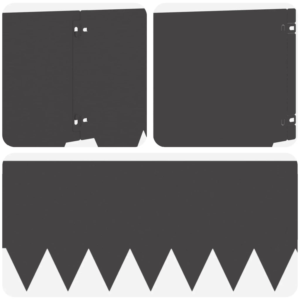 Bordura per Prato 10 pcs 103 x 30 cm metallo Nero 8008308