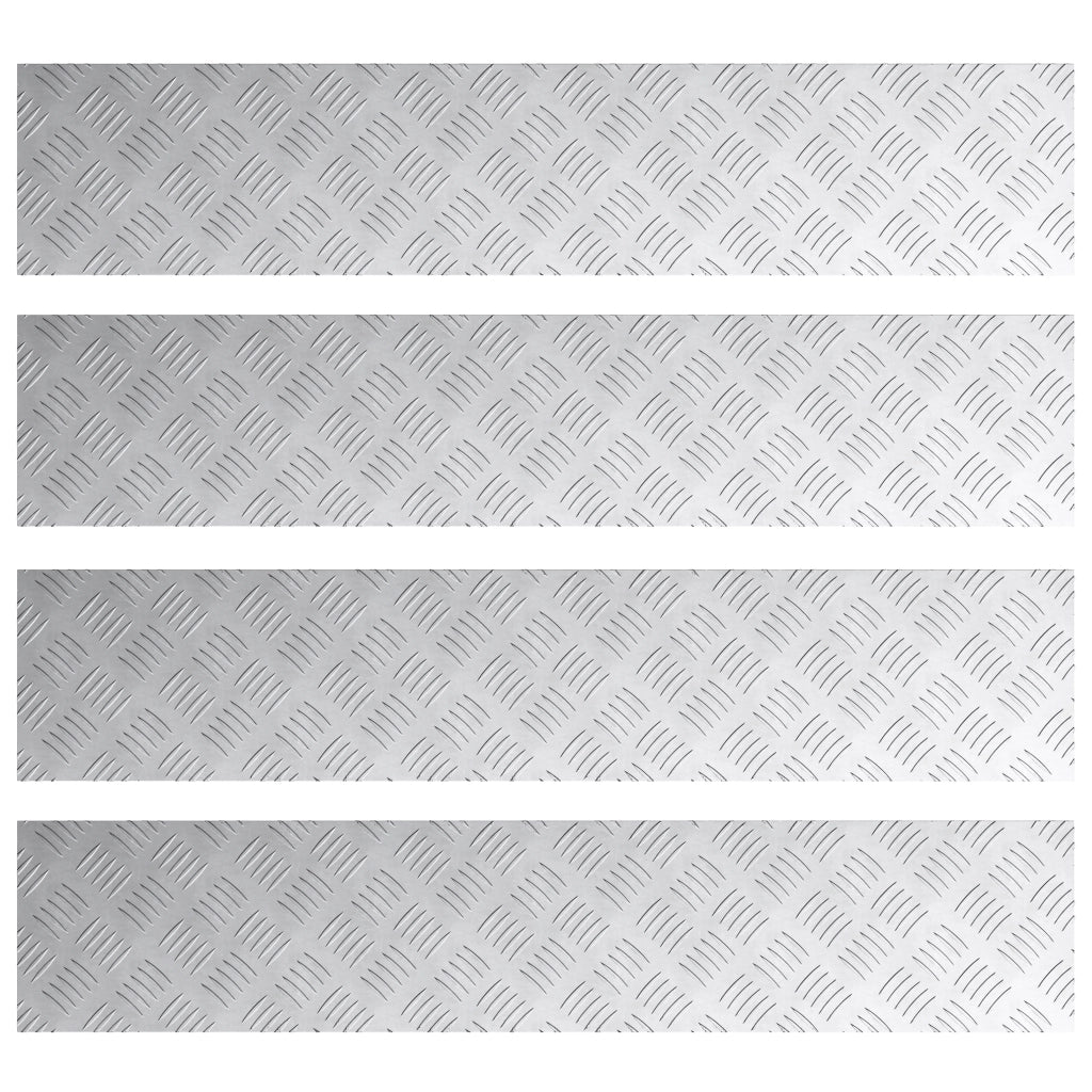 Piastrine Antiscivolo in Alluminio 4 pz 100x20 cm
