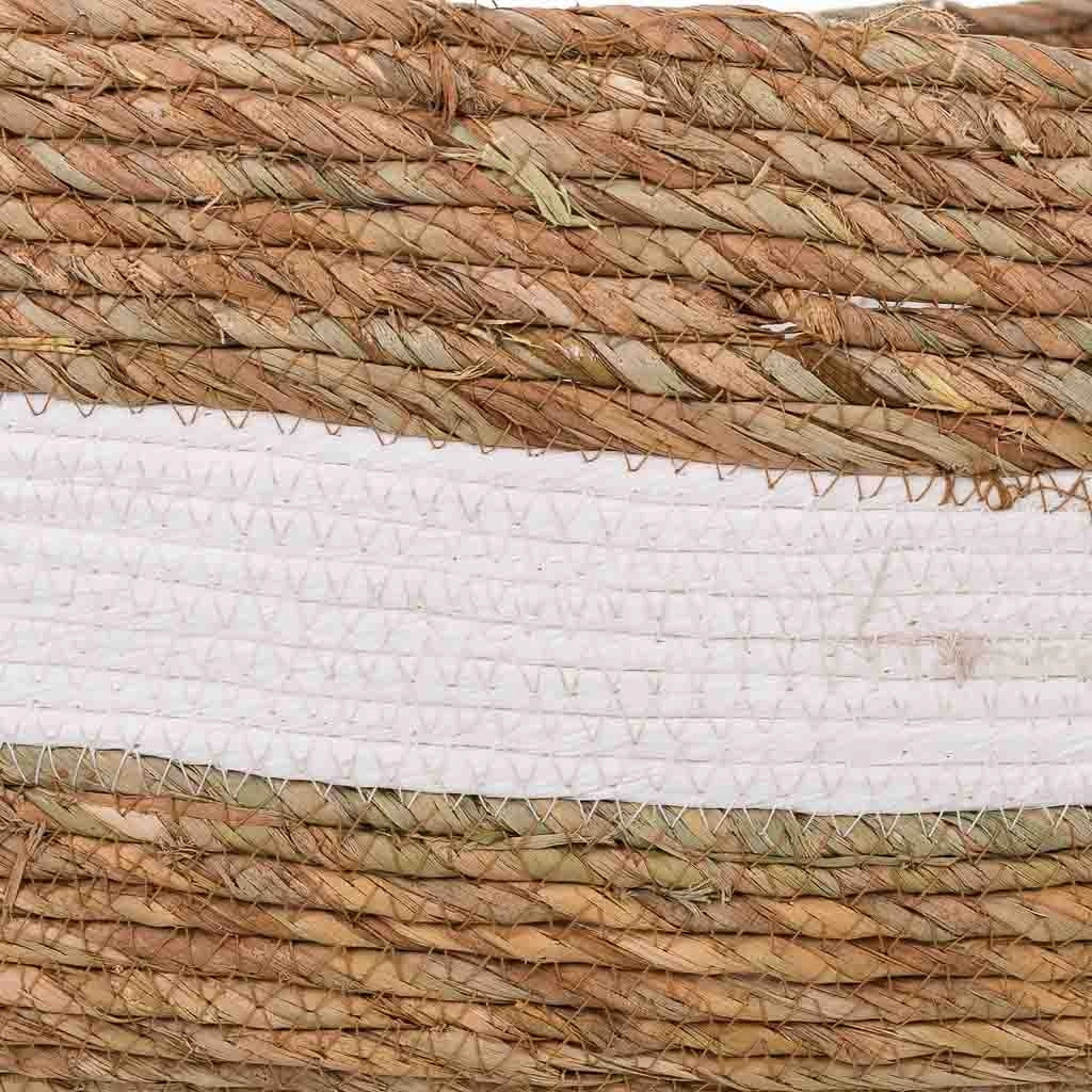 Navicella in fibra naturale marrone 47x35x20h