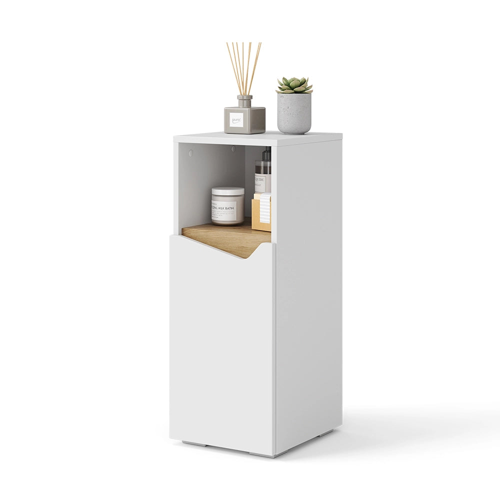 Vicco Mobiletto bagno Bianco 30 x 74.5 cm con porta e scomparto aperto