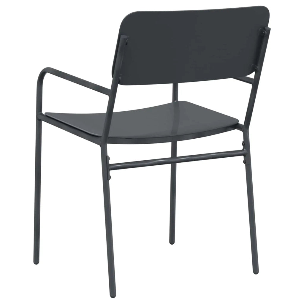 Sedie da giardino 2 pcs Antracite 51 x 55 x 81 cm Acciaio 42025097