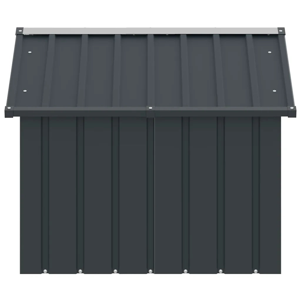 Casetta per Cani Antracite 116,5x103x81,5 cm Acciaio Zincato 171540