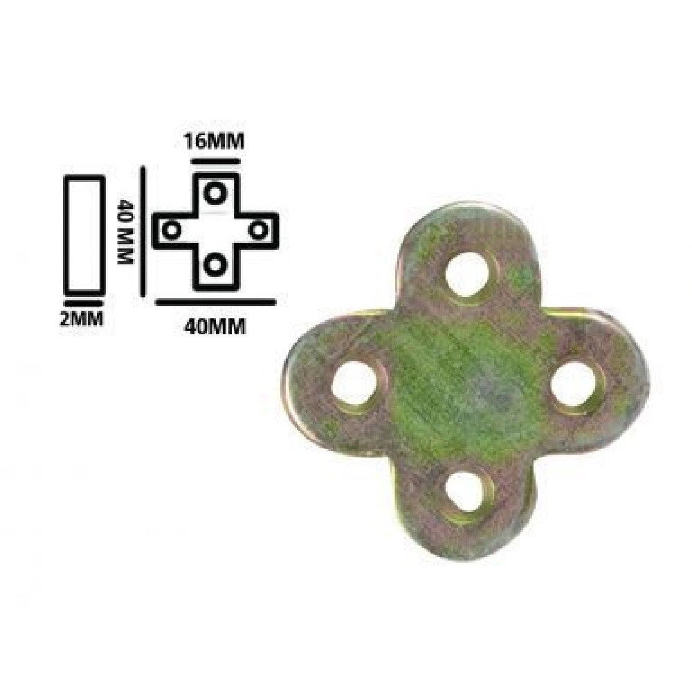 Trade Shop - Set 4pz Lastrina Lastrine Ad Angolo Forma X 40x16x2mm Con Viti Per Mobili 91231 -