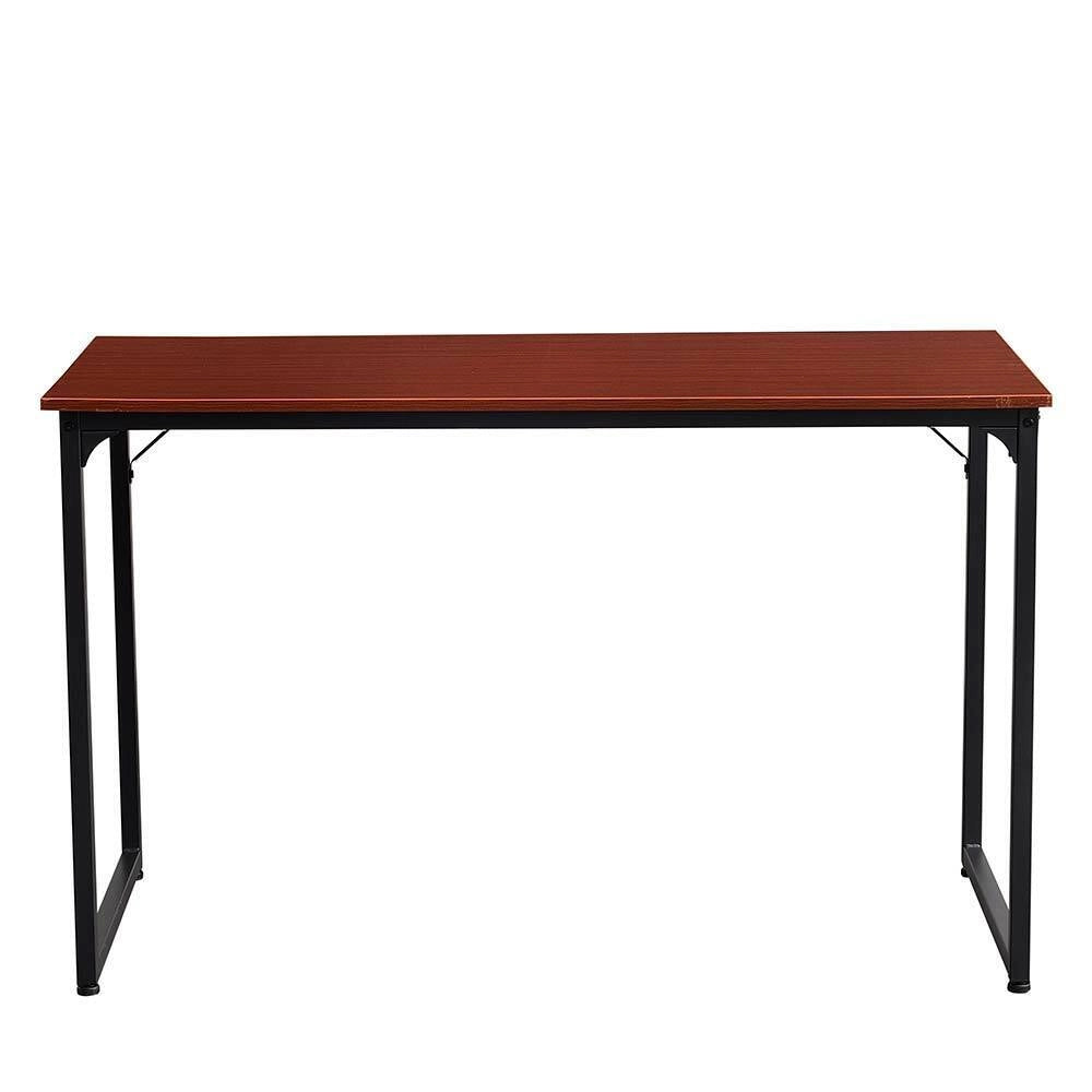 Scrivania Tavolo Porta PC Legno Metallo Casa Ufficio Design Industriale Teak