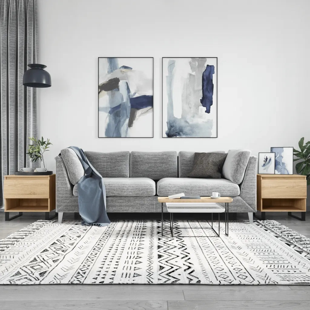 2 pz Tavolini salotto | Tavolino da caff¨¨ | Tavolino da Soggiorno Rovere Sonoma 50x46x50cm Legno Multistrato
