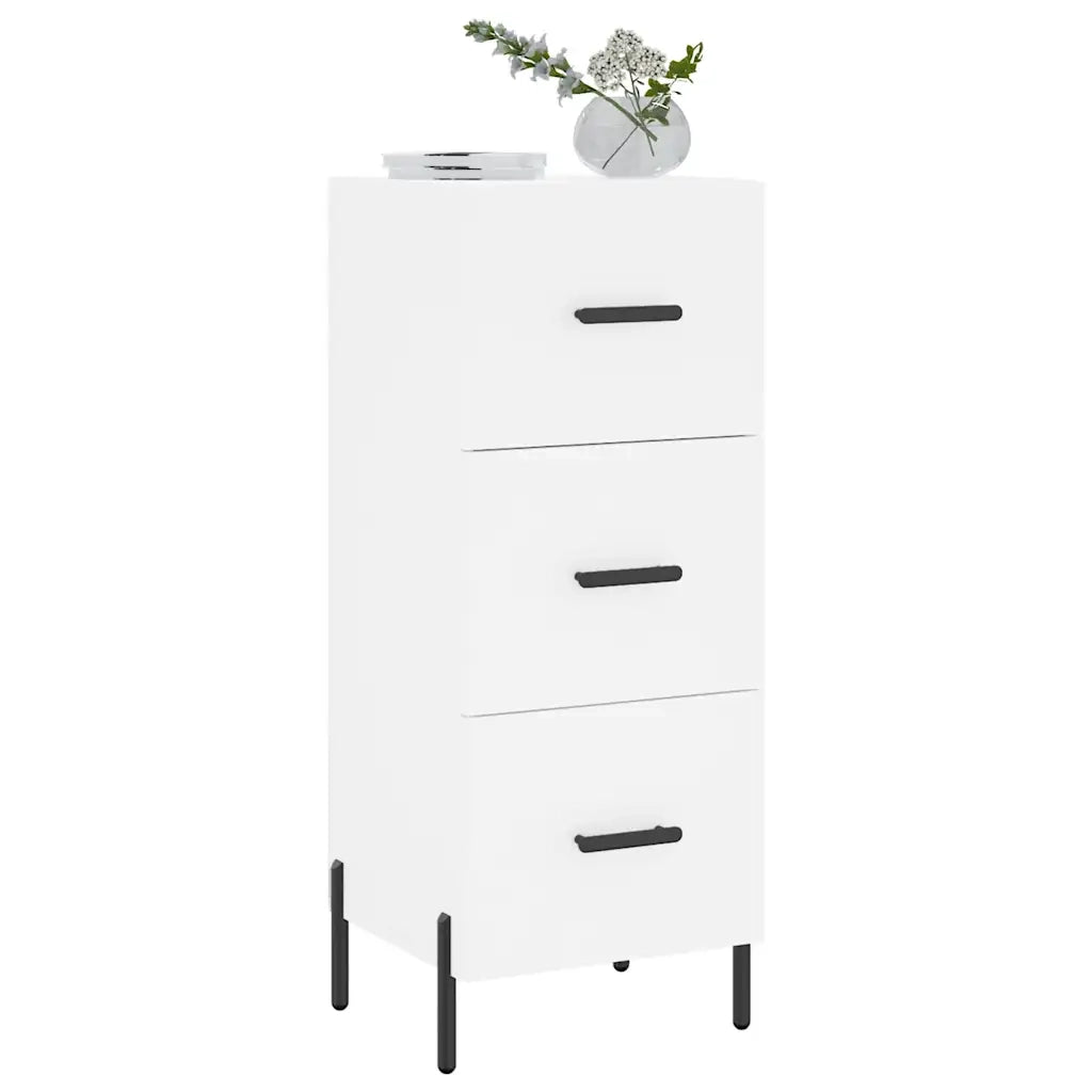 Credenza Bianca 34,5x34x90 cm in Legno Multistrato 828612