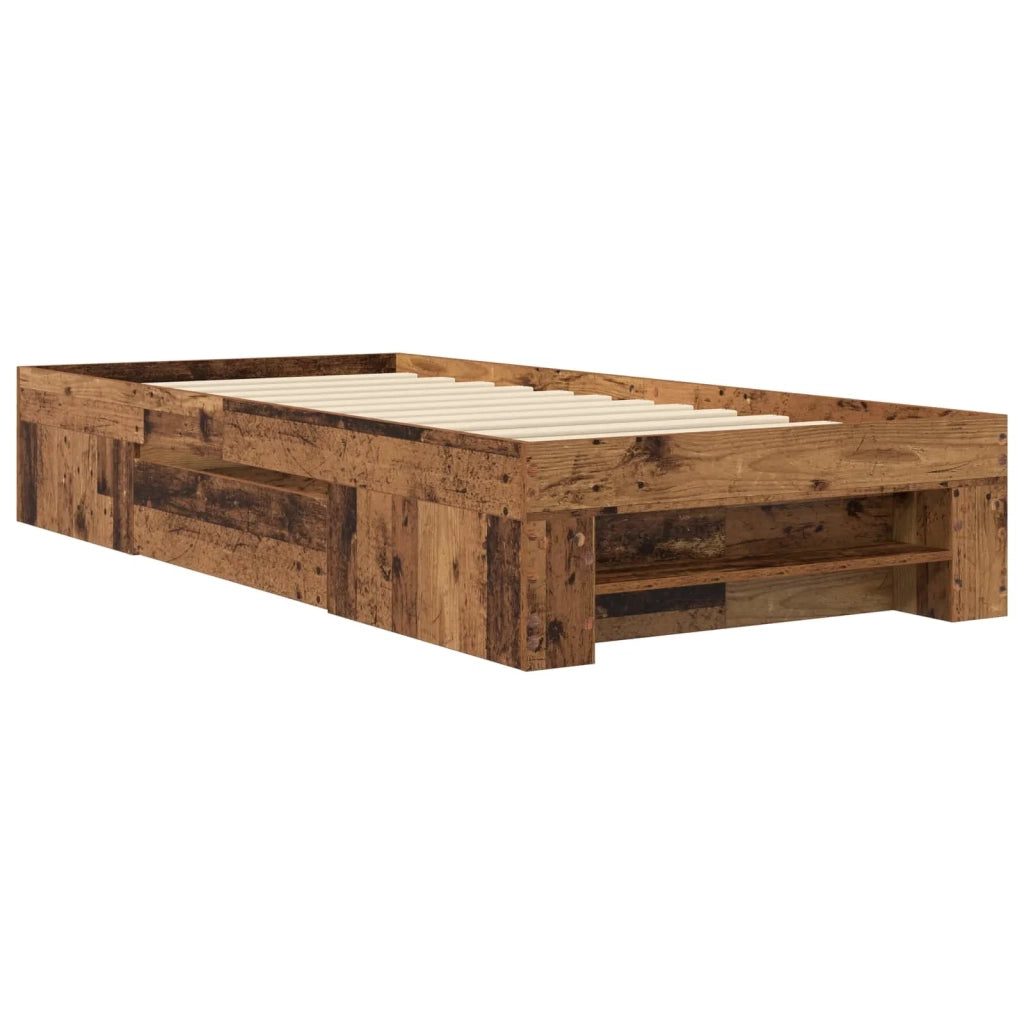 Telaio del letto con storage Legno antico 80 x 200 cm 3429688