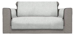 Copridivano con Copri Braccioli Seduta 230 cm in Poliestere Grigio