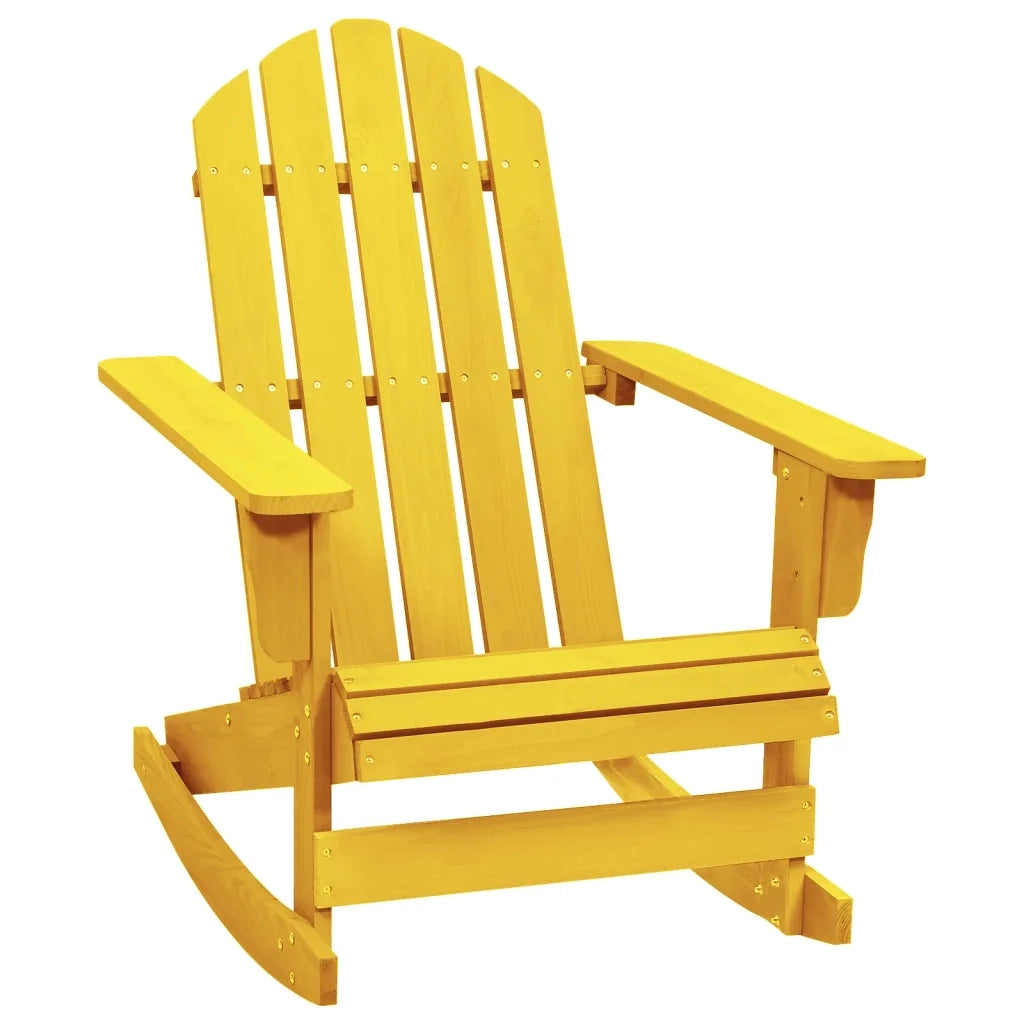 Sedia a Dondolo da Giardino Adirondack Massello di Abete Giallo cod mxl 19248