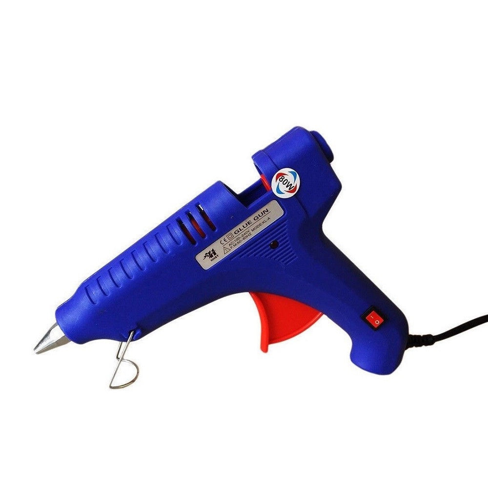 Trade Shop - Mini Pistola Per Colla A Caldo 80w Con 10 Stick In Silicone Fai Da Te Bricolage -