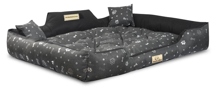 AIO FACTORY 115x95 cm KINGDOG Letto per cani impermeabile personalizzabile Silver Bones
