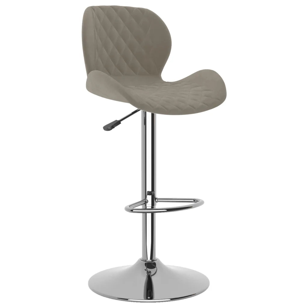 Sgabelli da Bar 2 pz Grigio Chiaro in Velluto cod mxl 55936