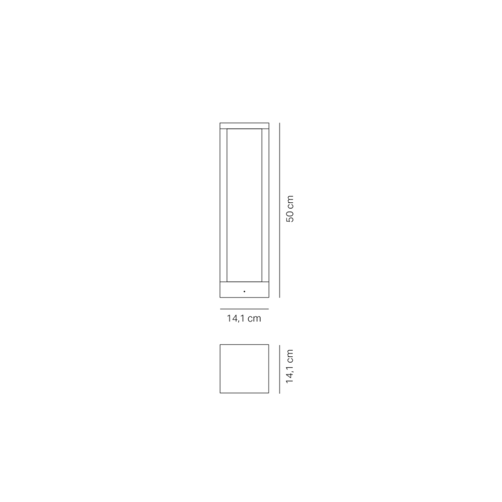 Home Paletto - Palo a led da giardino da fissare a terra - Luce notturna calda 3000K 230V 15W 1590lm Zafferano - Corten