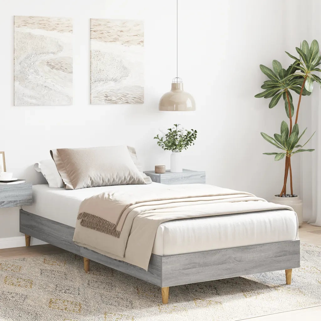 Giroletto senza Materasso Grigio Sonoma 90x190 cm in Truciolato 861089