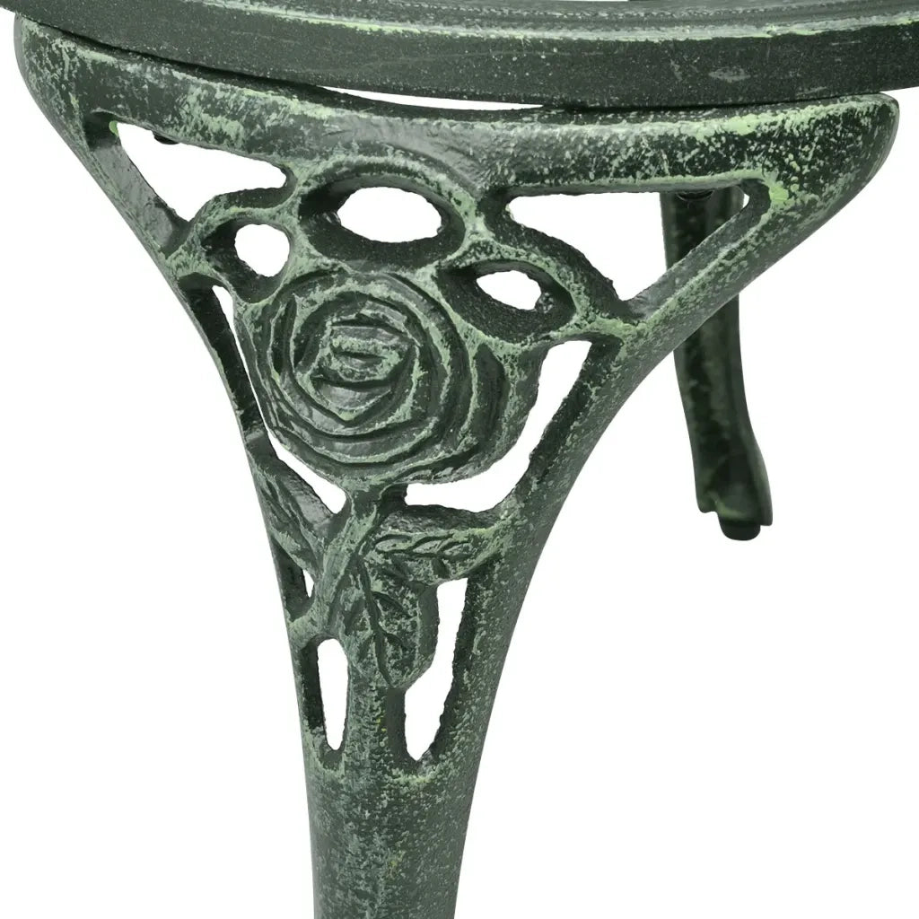 Set da Bistrot 3 pz | Set Salotto da Giardino in Alluminio Pressofuso Verde