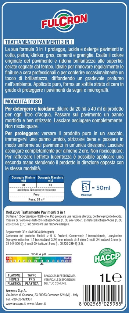 AREXONS FULCRON TRATTAMENTO PAVIMENTI 3 IN1   1 L- 1,0 pz