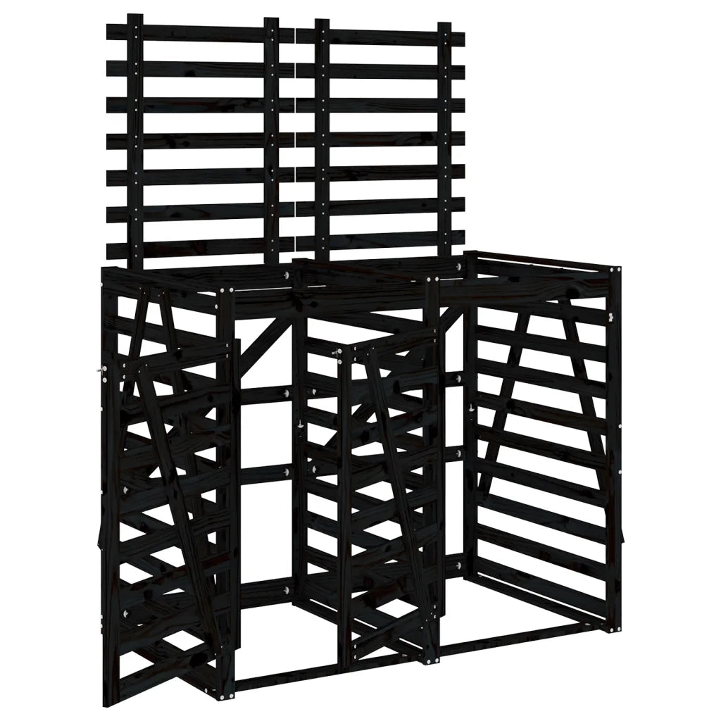 Copribidone Doppio Nero in Legno Massello di Pinocod mxl 102715