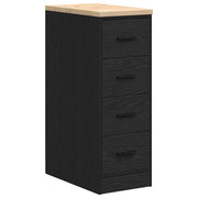 Mobile contenitore da garage 30 x 51 x 85 cm con robusto piano di lavoro design moderno in legno nero 02_0051378