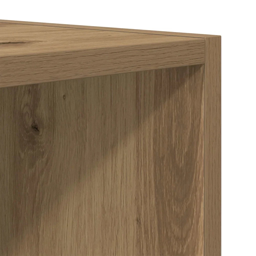 Mobile porta TV moderno con vano contenitore funzionale 103,5 x 30 x 50 cm realizzato in legno di rovere composito artigianale 02_0052758