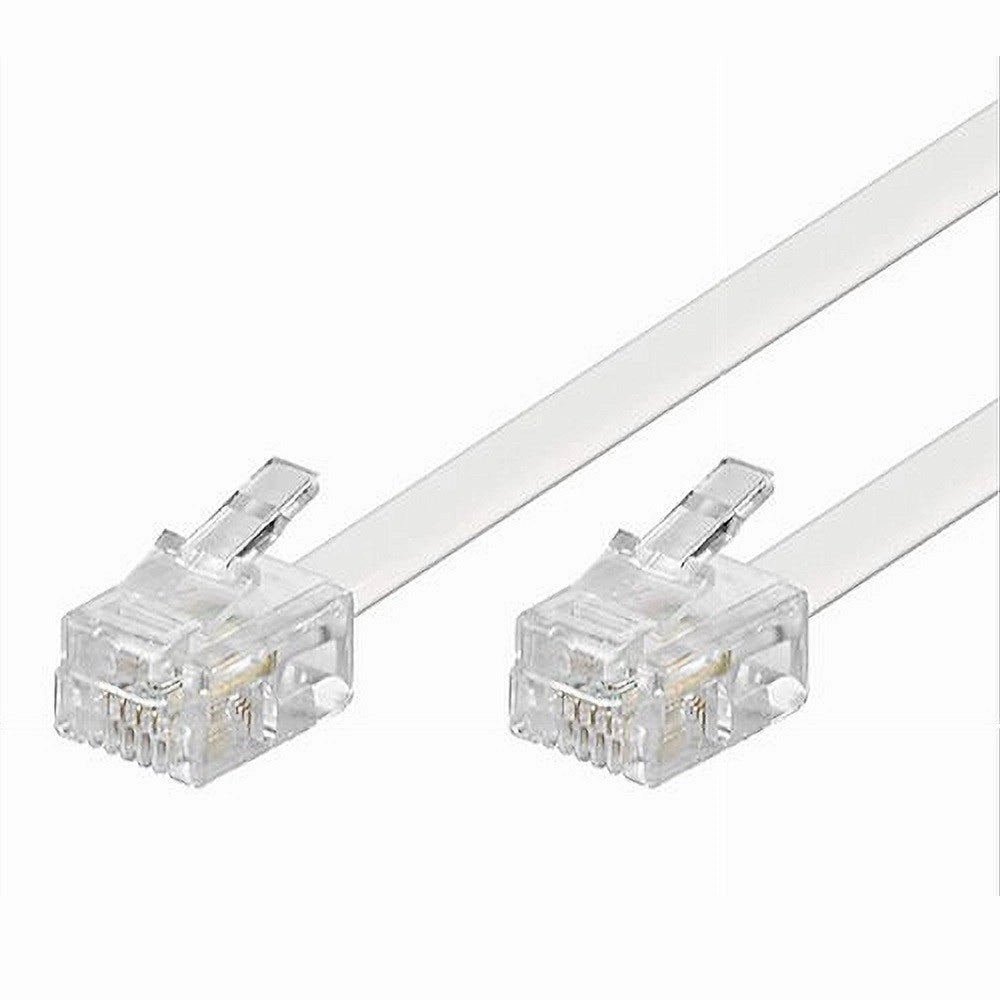 Trade Shop - Cavo Telefonico Rj11 3mt Collegamento Telefonico Prolunga Modem Maxtech Rj11-3.0m -