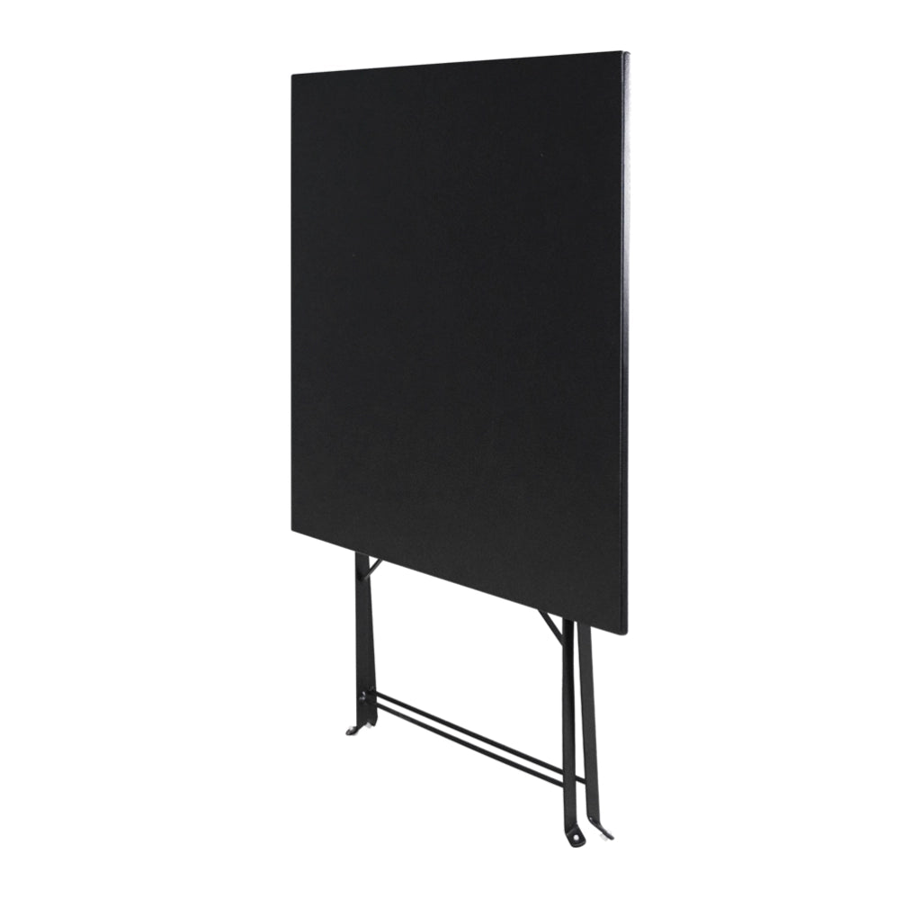 Tavolo pieghevole in metallo nero, tavolo richiudibile 70x70 cm - Sorrento - TQ10-7.7SOPI