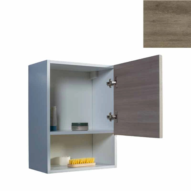 Pensile Bagno Lavanderia con 1 Anta e Vano a Giorno 43x27x58 cm in Nobilitato Olmo Naturale