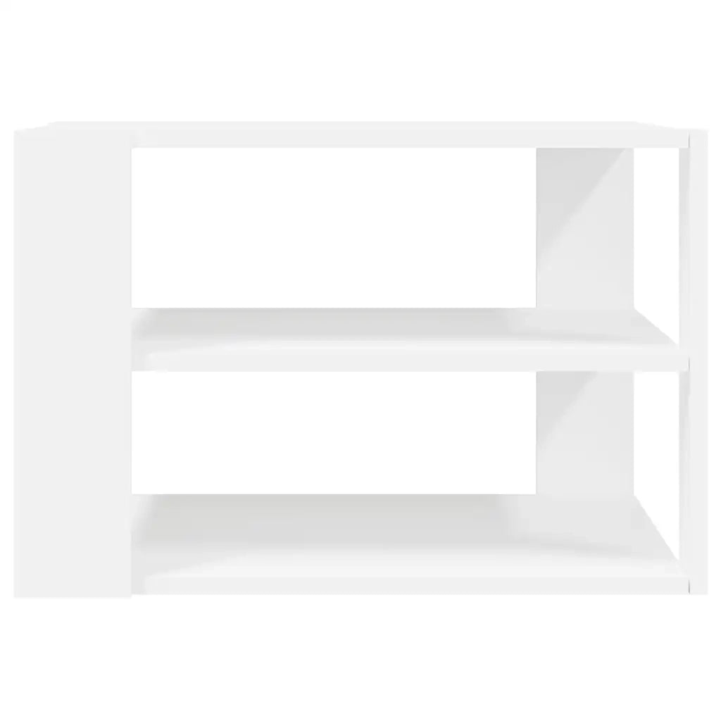 Tavolino da Salotto Bianco 58x58x40 cm in Legno Multistrato 834245