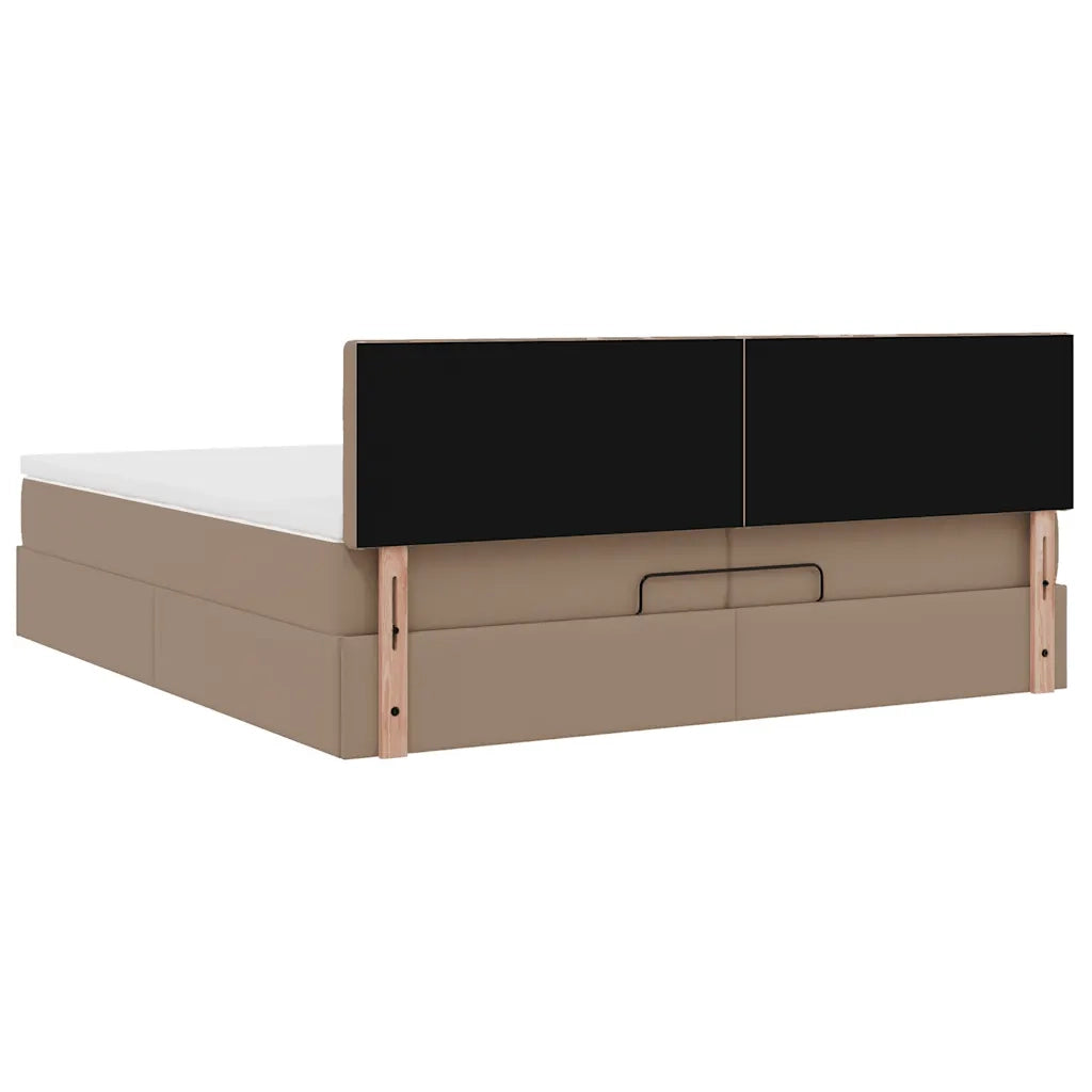 Struttura Letto Pouf con Materassi 200x200 cm Similpelle 3311327