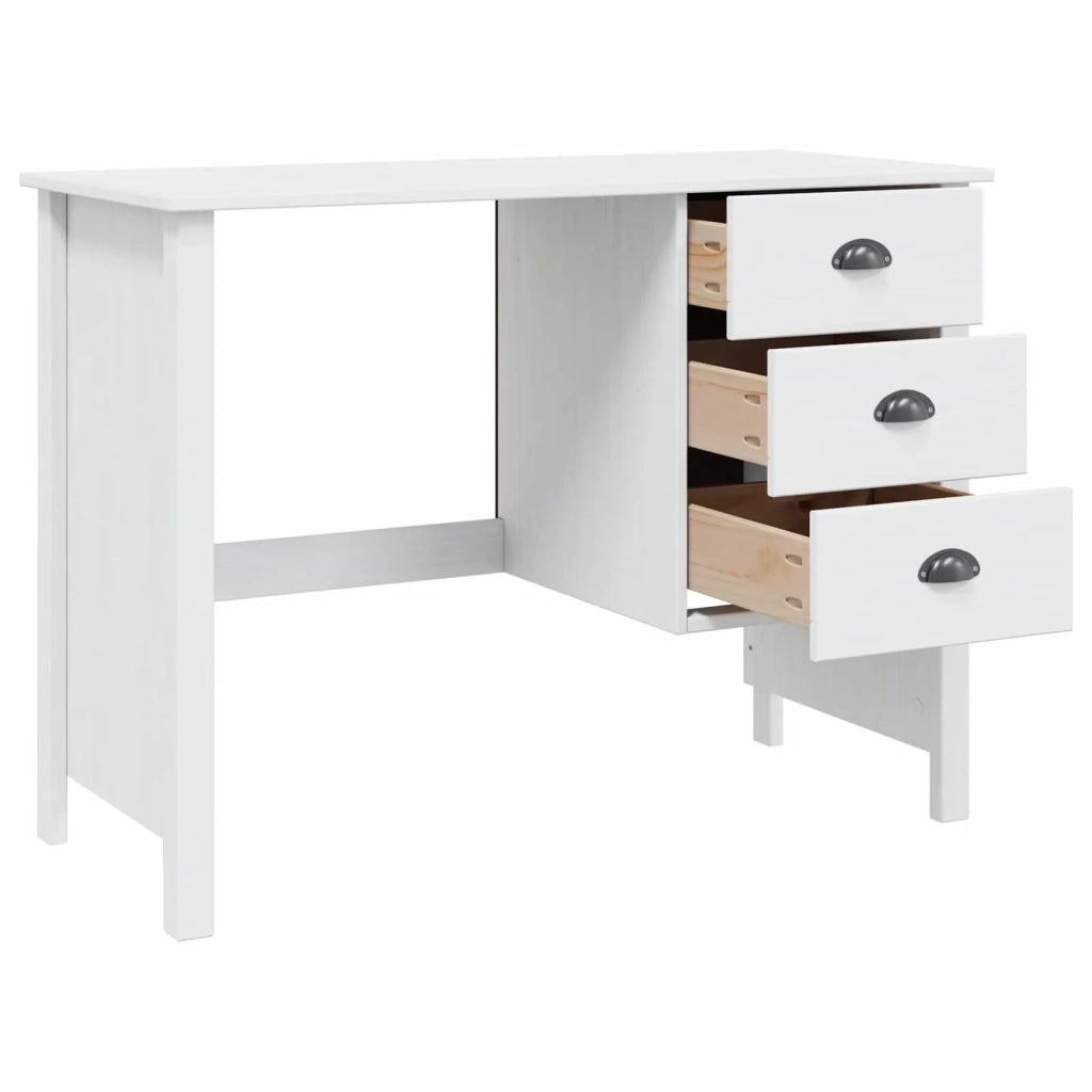 Scrivania con Cassetti con cassetto Bianco 100 x 45 x 74 cm