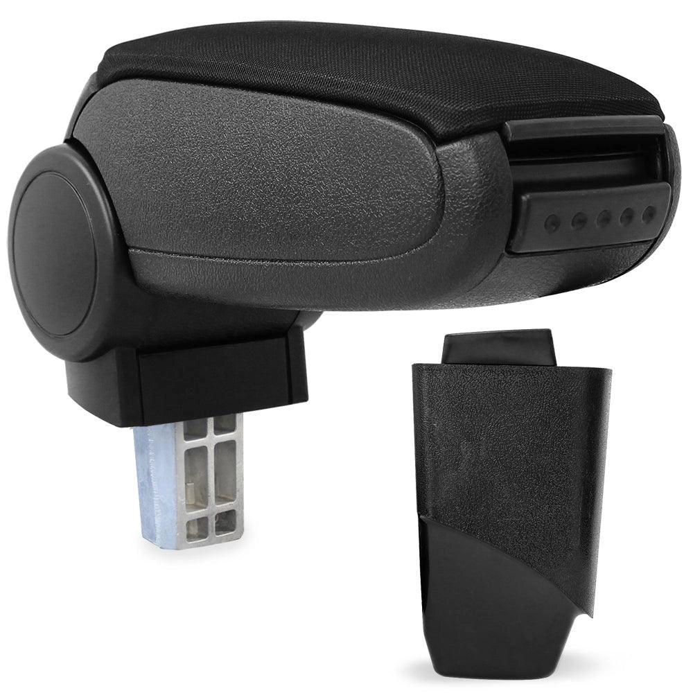 Bracciolo centrale per Peugeot 206 / 206 CC con scomparto imbottito in tessuto nero 03_0000604