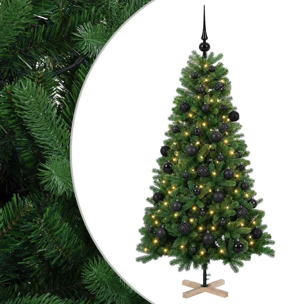 Albero di Natale artificiale con palline 120 cm 150 LED 3461410