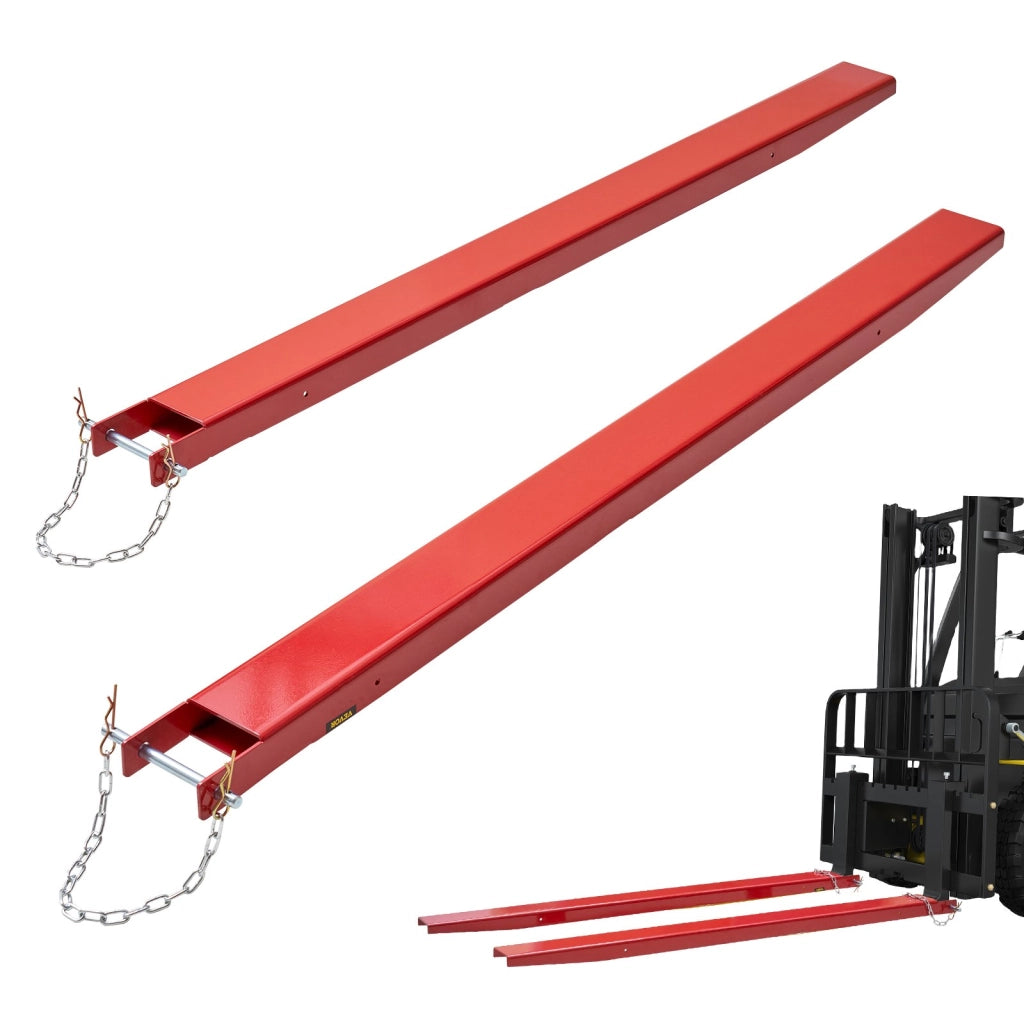 Coppia Forche per Pallet HX-10 Lunghezza 2090 mm in Acciaio al Carbonio Robusto per Trattori e Minipala Carico Max 1.815 Tonnellate