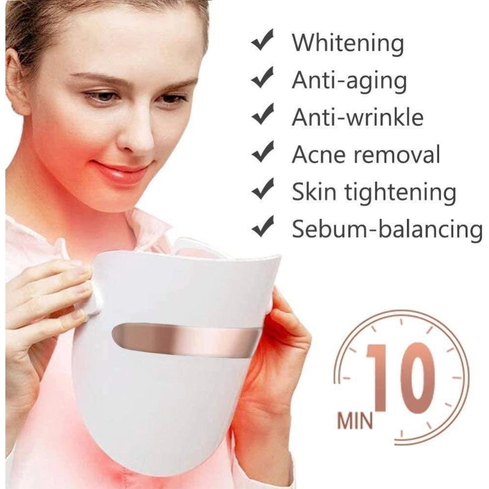 Trade Shop - Maschera Viso Fototerapia Spettro Bellezza Acne Pelle Anti Rughe Radiofrequenza -