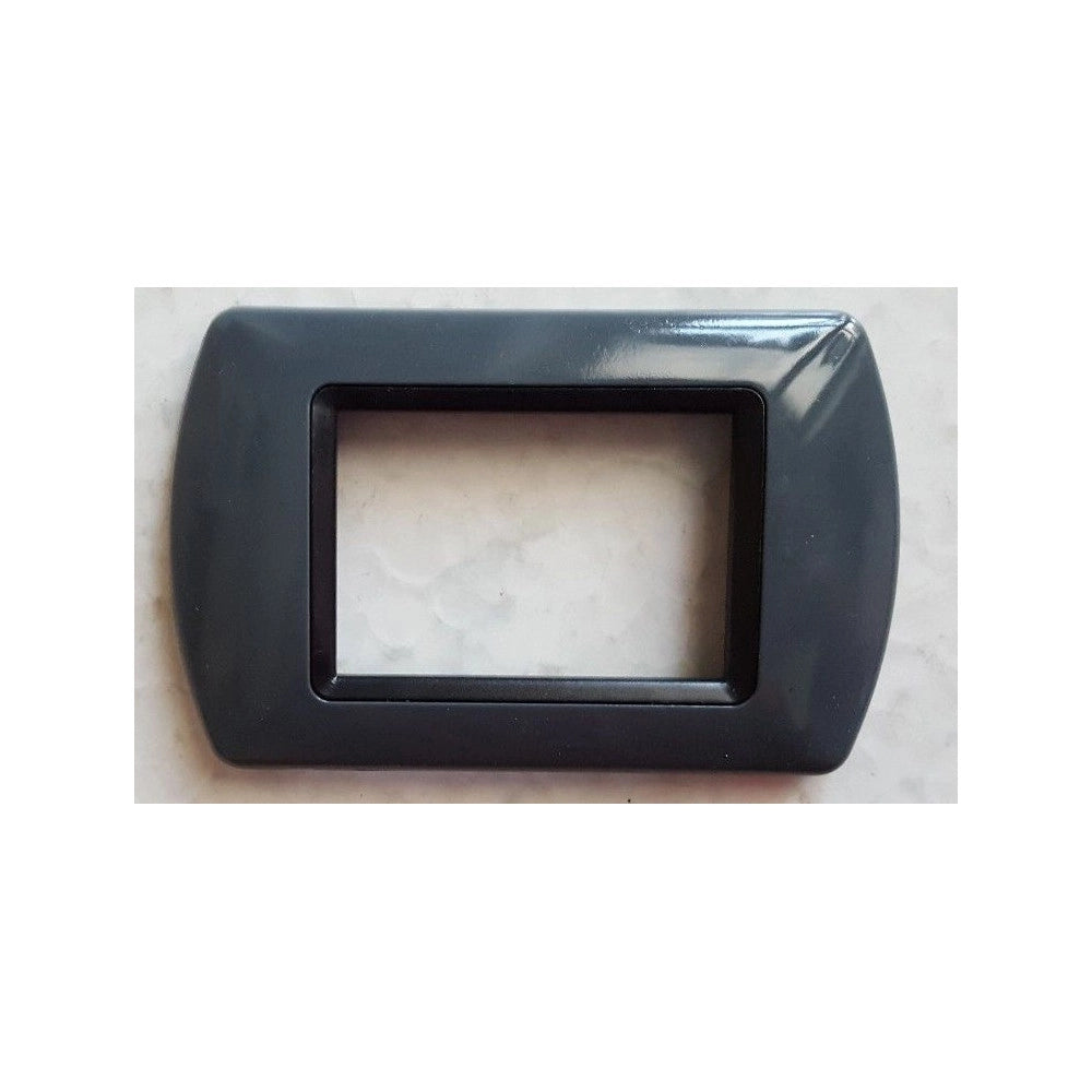 Trade Shop - Placchette Placche In Abs Compatibili Per Serie Living International Placca - Grigio Scuro -7 Fori     -