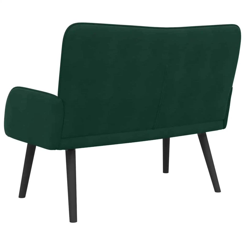 Sofa a Due Posti Verde Scuro 115 x 61 x 87 cm Velluto 42028915