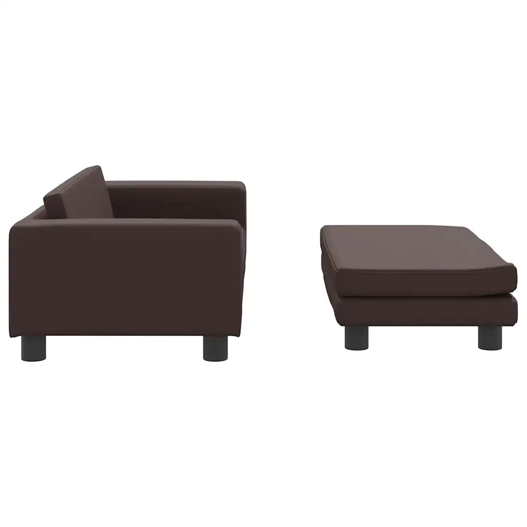 Lettino per Cani con Estensione Marrone 100x50x30 cm Similpelle 172028
