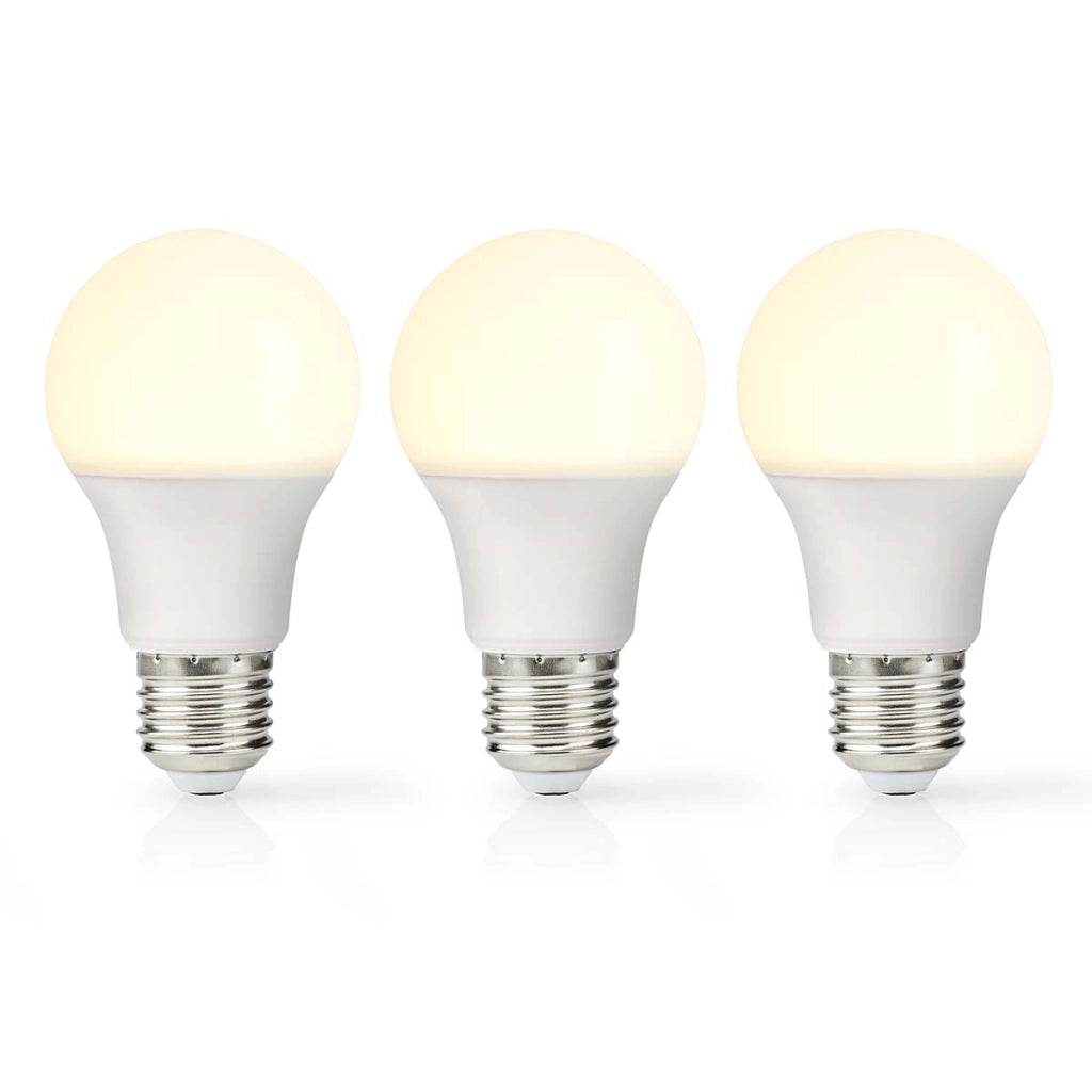 Confezione da 3 lampadine LED 11 W E27 A60 1055 lm smerigliate stile retrò Bianco Nedis