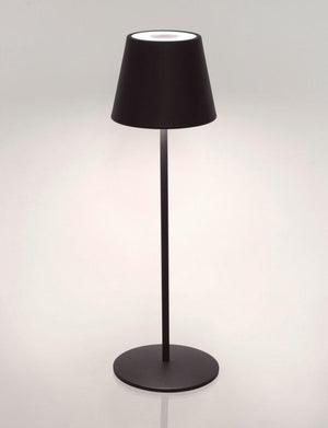 Lampada da Tavolo Ø12x38 cm in Acciaio Nero