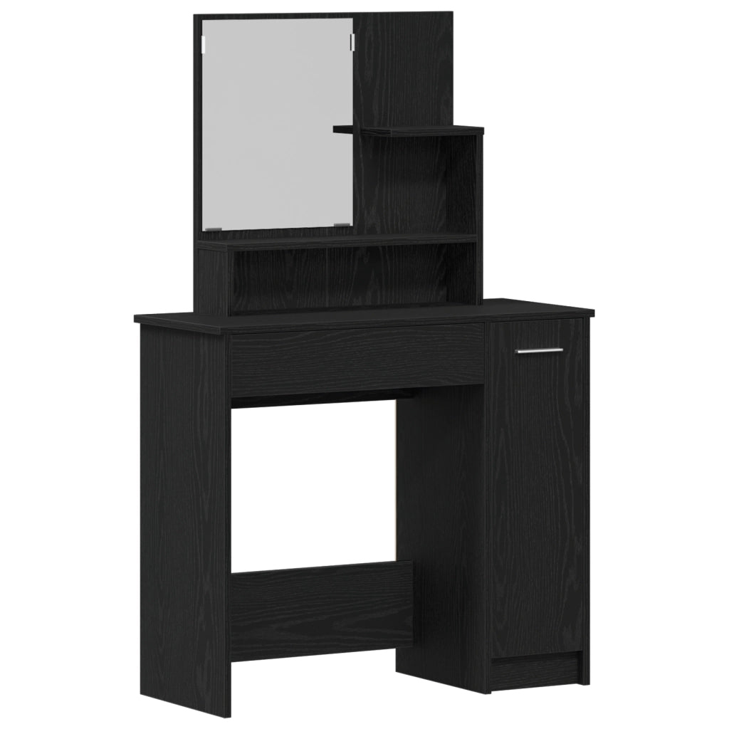 Set di Toeletta  Rovere Nero Legno Ingegnerizzato