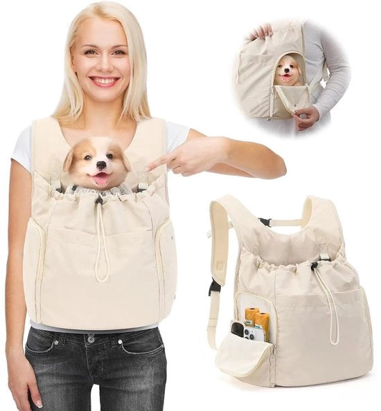 Zaino per Animali - Mesh Ventilato con Finestre Laterali - Regolabile - Per Escursioni Viaggi - Fino a 6 kg