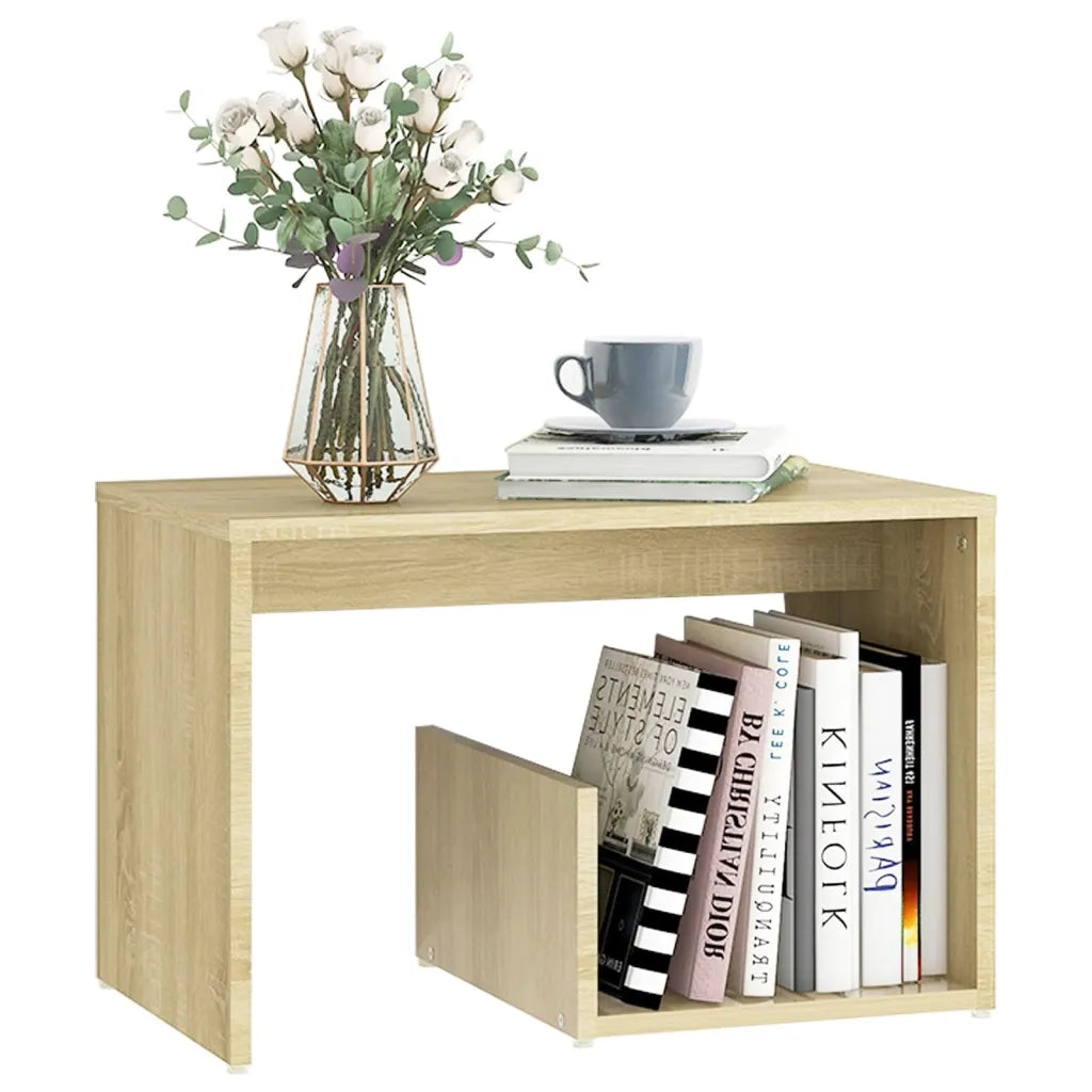 Tavolino Rovere Sonoma 59x36x38 cm in Legno Multistrato 806699